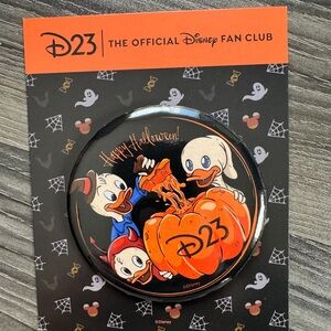 Disney Destination D23 Expo 2025 Happy Halloween Huey Louie Dewey Button